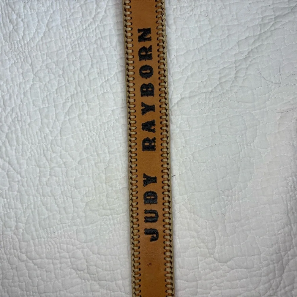 Ostrich Leather Braided Edge Belt | J.L. Barker The Diamondback | 38 - Picture 6 of 10